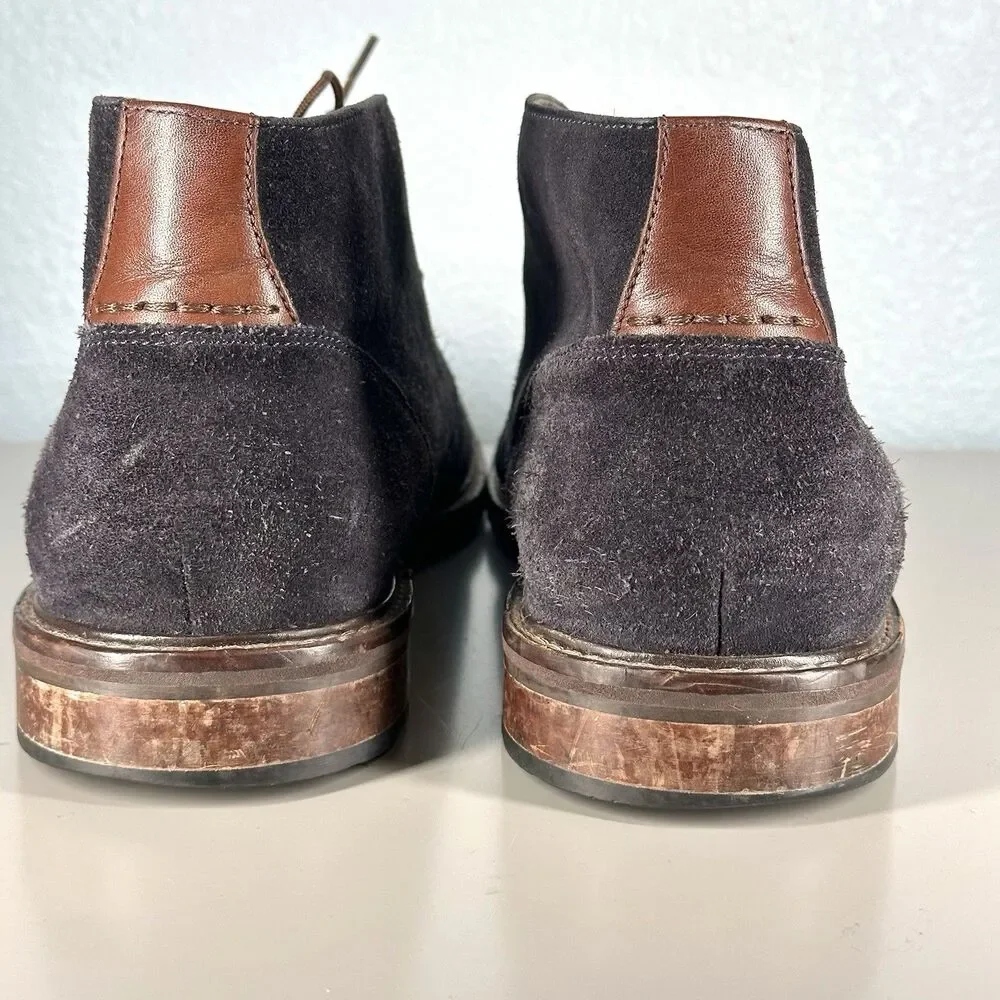 Johnston & Murphy Mens Chukka Boots Size 10M Blue Suede Lace Up J Murphy